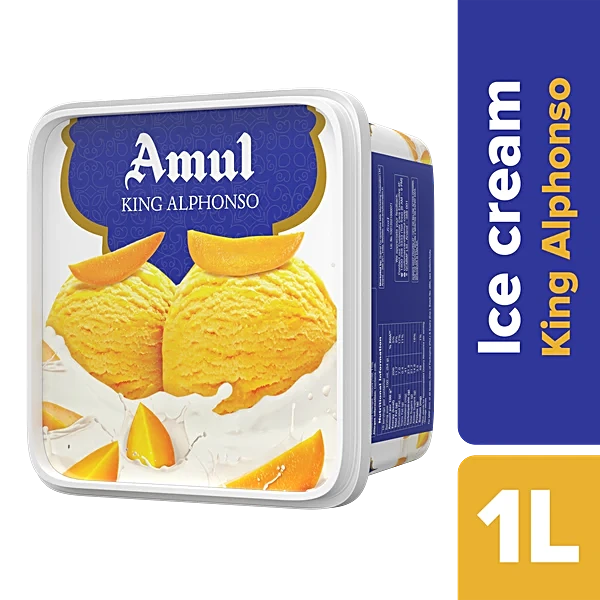 Amul Ice Cream - King Alphonso 1 lt Box