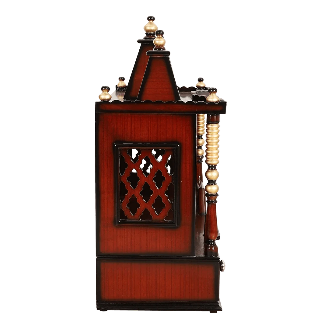 Sunanda Bhawan Medium Wall Mount Pooja Mandir without Door