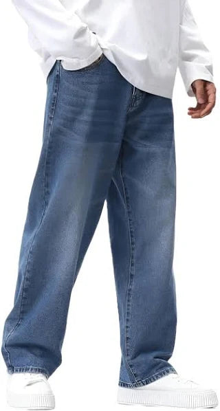 Ben Martin Men's Loose Mid Rise Oversized Baggy Fit Jeans Pants
