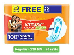 WHISPER CHOICE PADS REGULAR WINGS 20UNITS