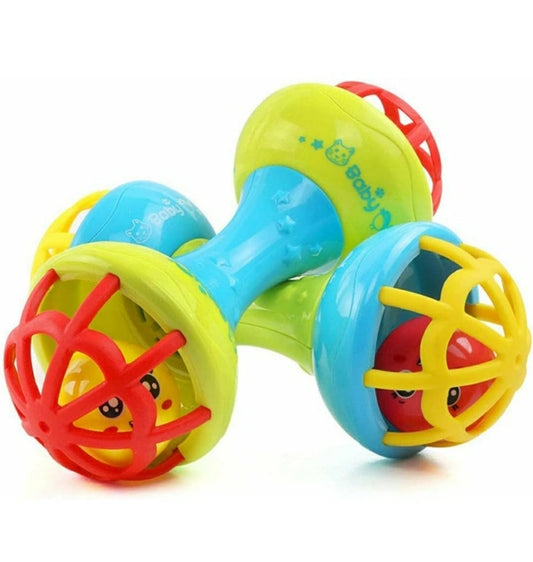 FunBlast Plastic Dumbbell Rattle Toy For Toddler
