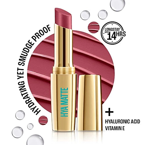 Lakme Hya Matte 9To5 Hya Matte Lipstick, 3.6 g Workday Rose
