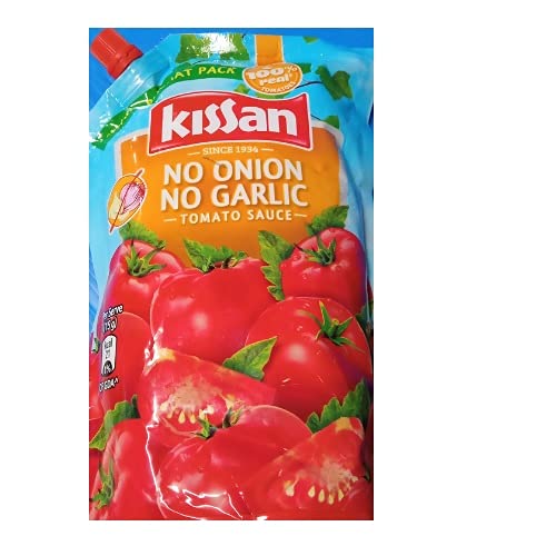 Kissan No Onion No Garlic Tomato Sauce Bottle, 1kg