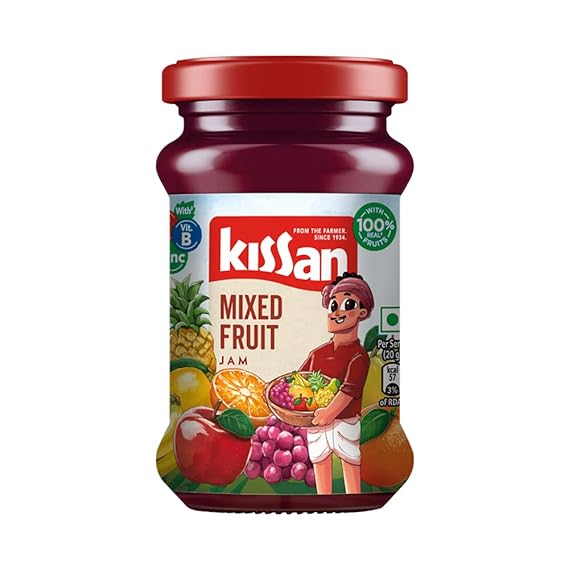 Kissan Mixed Fruit Jam , With Real Fruit Ingredients, 200 g