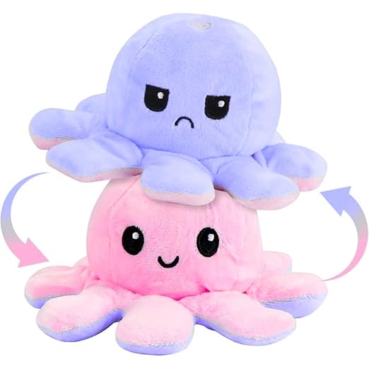 Storio Toy Octopus Plushie Reversible Soft Toys for Kids
