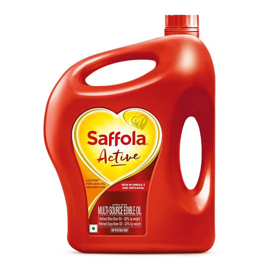Saffola Active Refined Cooking oil,5 Litre jar