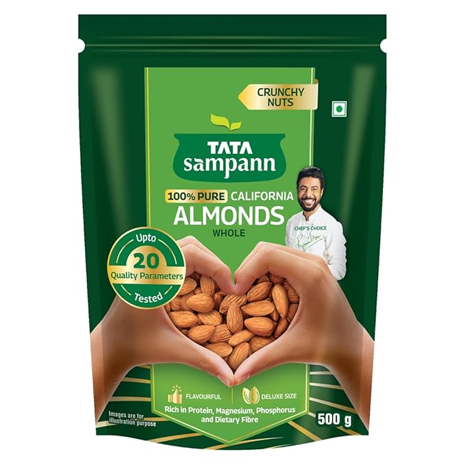 Tata Sampann Pure California Almonds/Badam Whole,