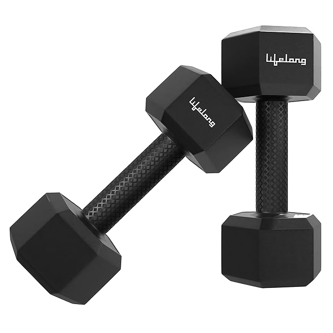 Lifelong PVC Hex Dumbbells Pack of 2
