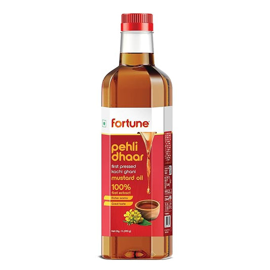 Fortune Pehli Dhaar First Pressed Kachi Ghani Mustard Oil 1 L