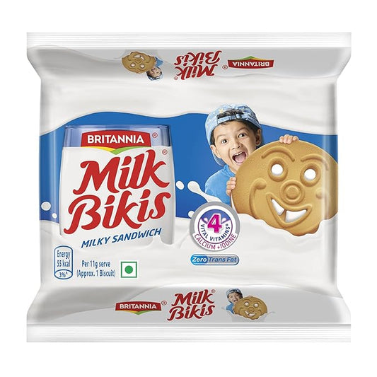 Britannia Milk Bikis Milk Cream Biscuits, 200 Gram