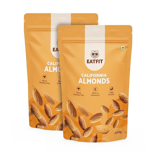 Eatfit Premium California Almonds 400g (200g Pack of 2)