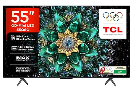 TCL 139 cm (55 inches) 4K UHD Smart QD-Mini LED