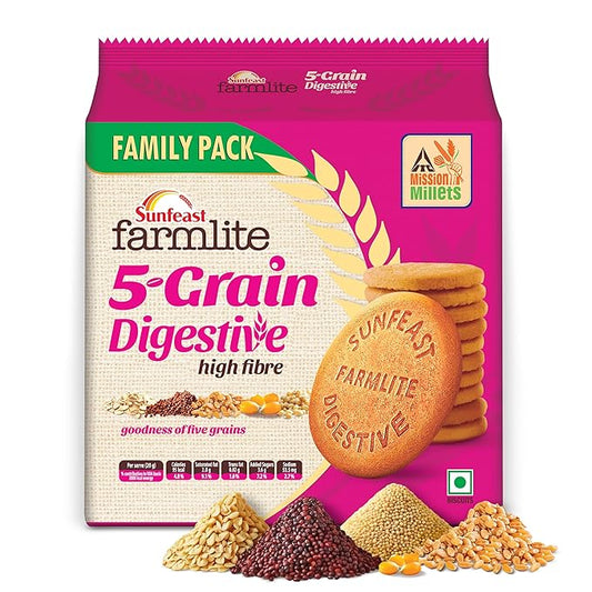 Sunfeast Farmlite 5 Seed Digestive Biscuit | High Fibre