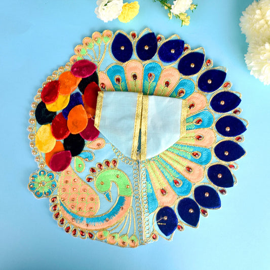 Attractive Peacock Design Dresses for Laddu Gopal