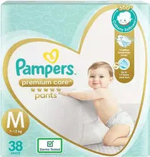 PAMPERS PREMIUM CARE DIAPERS M PACK OF 38