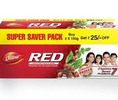 DABUR RED GEL 2*150G SUPER SAVER PACK TOOTHPASTE