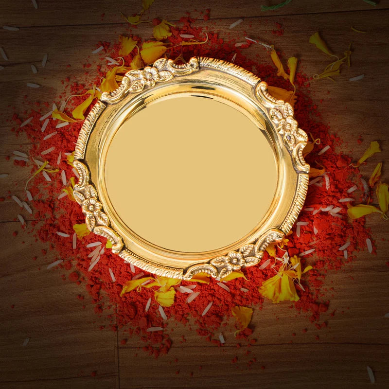 Brass Bhog 4" Plate