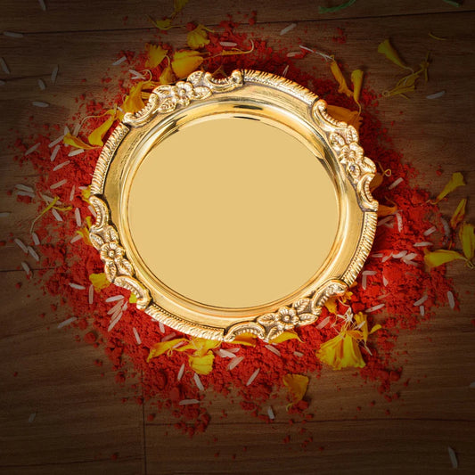 Brass Bhog 4" Plate