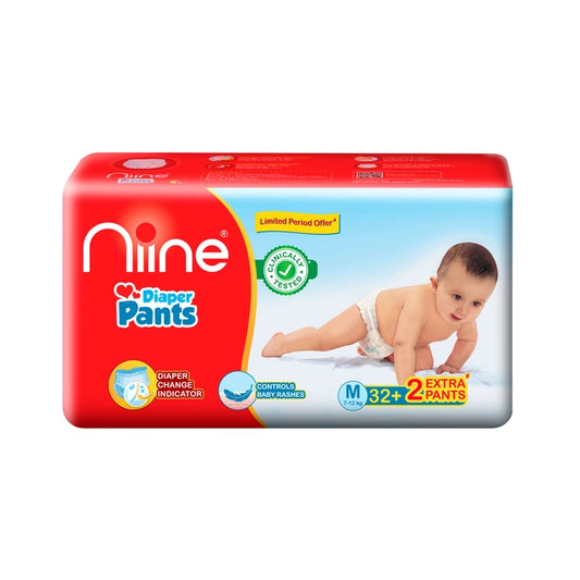 nine baby diapers