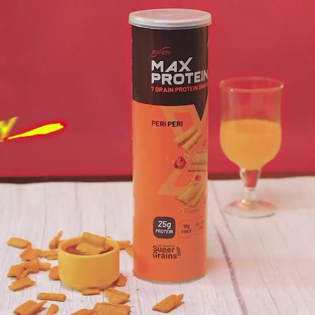 RiteBite Max Protein Peri Peri 60 g Protein Multigrain Chips