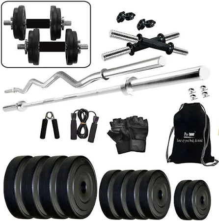 Protoner 20kg PVC Home Gym Package with String Bag