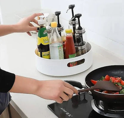 Clazkit Multi-Purpose Kitchen Storage Revolving Tray