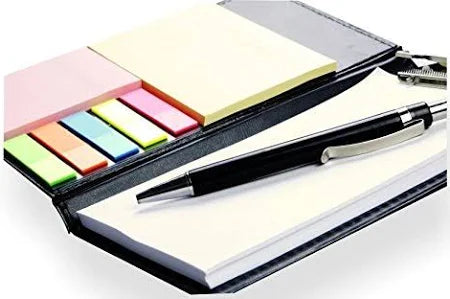 COI Note Pad/Memo Book with Sticky Notes & Clip Holder with Pen for Gifting