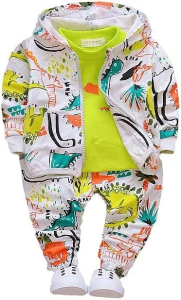 Boy's Cotton Printed Hoodie Sweatshirt with Joggers