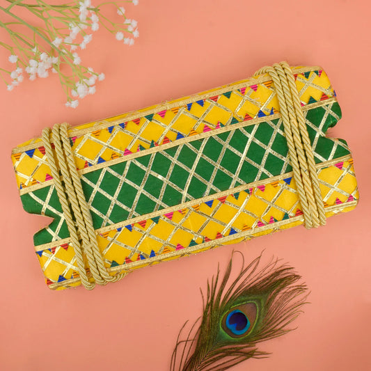 Bloom Yellow and Green Jhula For Hariyali Teej